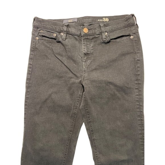 J.Crew Reid Black Denim Jeans Women's Size 30 Mid Rise Straight Leg - Picture 2 of 12